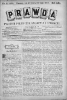 Prawda. Tygodnik polityczny, społeczny i literacki 1901, Nr 28