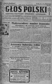 Głos Polski : dziennik polityczny, społeczny i literacki 20 październik 1926 nr 289