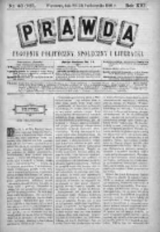 Prawda. Tygodnik polityczny, społeczny i literacki 1901, Nr 43