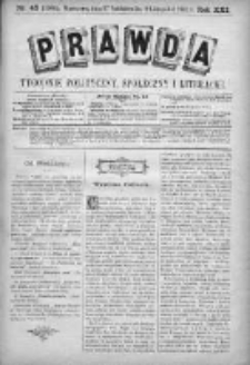 Prawda. Tygodnik polityczny, społeczny i literacki 1901, Nr 45