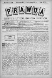 Prawda. Tygodnik polityczny, społeczny i literacki 1901, Nr 46