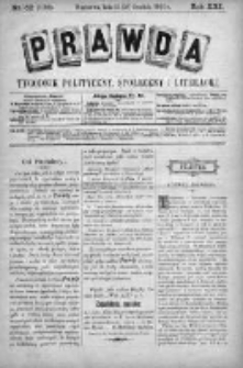 Prawda. Tygodnik polityczny, społeczny i literacki 1901, Nr 52