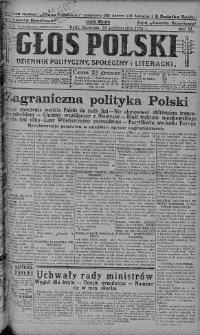 Głos Polski : dziennik polityczny, społeczny i literacki 24 październik 1926 nr 293