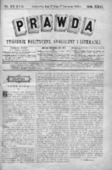 Prawda. Tygodnik polityczny, społeczny i literacki 1902, Nr 23