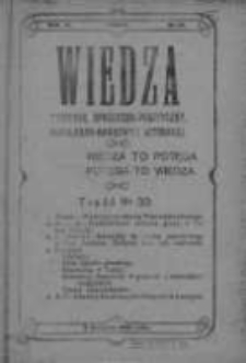 Wiedza. Tygodnik społeczno-polityczny, popularno-naukowy i literacki 1908, Rok II, Tom II, Nr 32