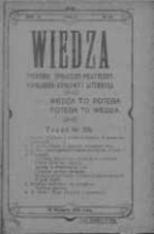 Wiedza. Tygodnik społeczno-polityczny, popularno-naukowy i literacki 1908, Rok II, Tom II, Nr 35