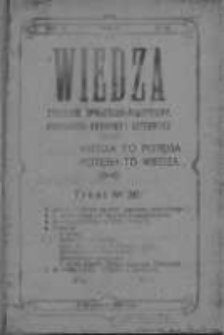 Wiedza. Tygodnik społeczno-polityczny, popularno-naukowy i literacki 1908, Rok II, Tom II, Nr 36