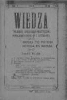 Wiedza. Tygodnik społeczno-polityczny, popularno-naukowy i literacki 1908, Rok II, Tom II, Nr 38