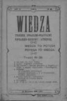 Wiedza. Tygodnik społeczno-polityczny, popularno-naukowy i literacki 1908, Rok II, Tom II, Nr 39