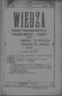Wiedza. Tygodnik społeczno-polityczny, popularno-naukowy i literacki 1908, Rok II, Tom II, Nr 46