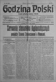 Godzina Polski : dziennik polityczny, społeczny i literacki 6 luty 1917 nr 35