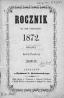 Rocznik. Na rok przestępny 1872