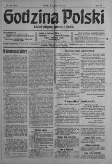 Godzina Polski : dziennik polityczny, społeczny i literacki 9 luty 1917 nr 38