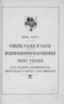 Rocznik Towarzystwa Polskiego Literacko-Artystycznego w Paryżu 1911/1912, Dział V