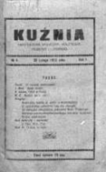 Kuźnia. Dwutygodnik społeczny, polityczny, naukowy i literacki, 1913, Rok I, Nr 4