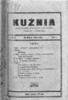 Kuźnia. Dwutygodnik społeczny, polityczny, naukowy i literacki, 1913, Rok I, Nr 6