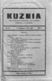 Kuźnia. Dwutygodnik społeczny, polityczny, naukowy i literacki, 1913, Rok I, Nr 12
