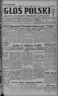 Głos Polski : dziennik polityczny, społeczny i literacki 26 październik 1926 nr 295
