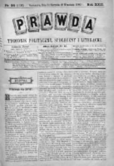 Prawda. Tygodnik polityczny, społeczny i literacki 1902, Nr 36