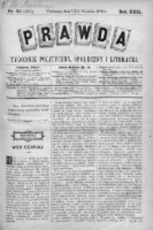 Prawda. Tygodnik polityczny, społeczny i literacki 1902, Nr 38