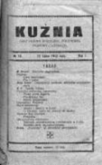 Kuźnia. Dwutygodnik społeczny, polityczny, naukowy i literacki, 1913, Rok I, Nr 14