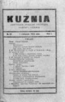 Kuźnia. Dwutygodnik społeczny, polityczny, naukowy i literacki, 1913, Rok I, Nr 22
