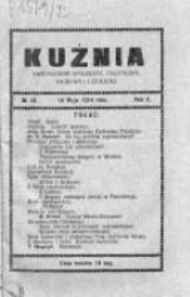 Kuźnia. Dwutygodnik społeczny, polityczny, naukowy i literacki, 1914, Rok II, Nr 10