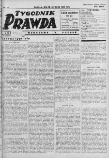 Tygodnik Prawda 20 marzec 1932 nr 12