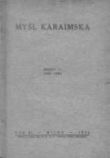Myśl karaimska, 1935-1936, Z. 11