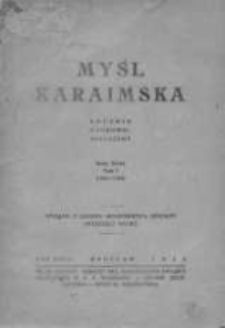 Myśl karaimska, 1945-1946, seria nowa I