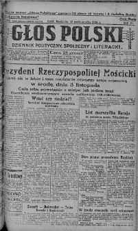 Głos Polski : dziennik polityczny, społeczny i literacki 31 październik 1926 nr 300