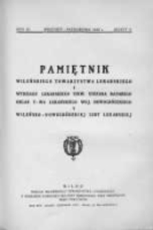 Pamiętnik Wileńskiego Towarzystwa Lekarskiego 1933, R. IX, Z. 5, wrzesień-październik