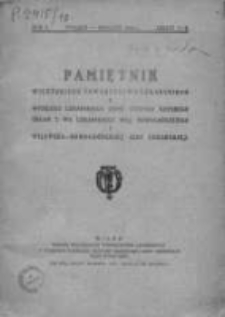 Pamiętnik Wileńskiego Towarzystwa Lekarskiego 1934, R. X, Z. 1-2, styczeń-kwiecień