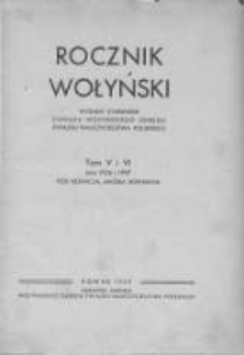 Rocznik Wołyński. 1937, T. 5-6