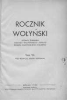 Rocznik Wołyński. 1938, T. 7