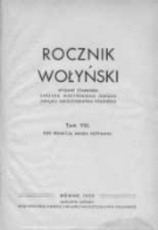 Rocznik Wołyński. 1939, T. 8