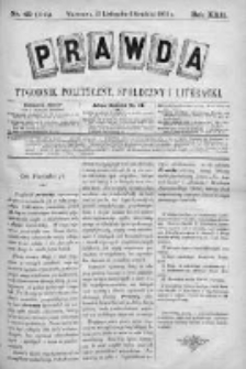 Prawda. Tygodnik polityczny, społeczny i literacki 1902, Nr 49