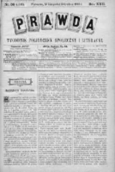 Prawda. Tygodnik polityczny, społeczny i literacki 1902, Nr 50