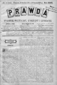 Prawda. Tygodnik polityczny, społeczny i literacki 1903, Nr 2