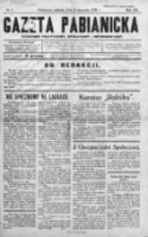 Gazeta Pabjanicka : tygodnik polityczny, społeczny i informacyjny 1938, R. 13, Nr 1