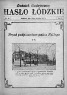 Dodatek Ilustrowany. Hasło Łódzkie 1928, R. 2, Nr 35