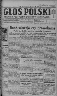 Głos Polski : dziennik polityczny, społeczny i literacki 8 listopad 1926 nr 307