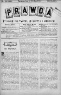Prawda. Tygodnik polityczny, społeczny i literacki 1903, Nr 21