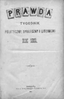 Prawda. Tygodnik polityczny, społeczny i literacki 1904, Nr 1