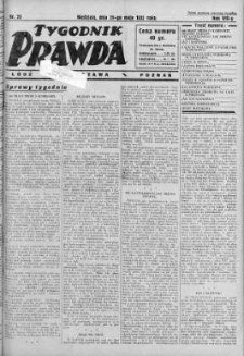 Tygodnik Prawda 29 maj 1932 nr 22