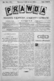 Prawda. Tygodnik polityczny, społeczny i literacki 1904, Nr 34