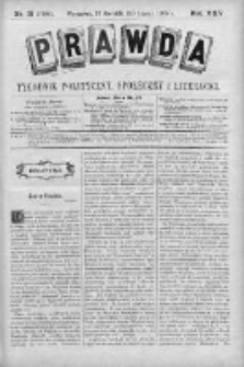 Prawda. Tygodnik polityczny, społeczny i literacki 1905, Nr 31
