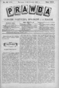 Prawda. Tygodnik polityczny, społeczny i literacki 1905, Nr 32