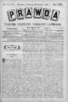 Prawda. Tygodnik polityczny, społeczny i literacki 1905, Nr 34