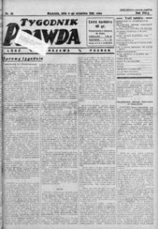 Tygodnik Prawda 4 wrzesień 1932 nr 36